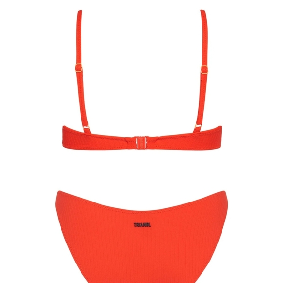 Mica Red Rib bathing suit top - Picture 4 of 6